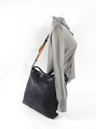 Reed Krakoff Large Black Leather Two-Way Shoulder Bag