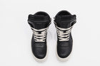 Rick Owens Geobasket Black Leather High Top Sneakers