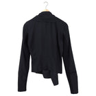 Rick Owens Black Zip Front Fitted Light Wool Jacket - 8