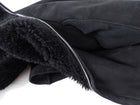 Rick Owens Black Shearling Asymmetrical Hemline Zip Jacket - USA M