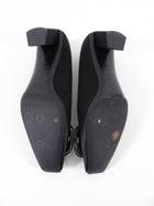 Roger Vivier Black Satin Jewelled Buckle Low Heel Shoes - 35