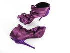 Roger Viver Purple Satin Ribbon High Heels - 7.5