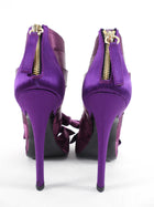 Roger Viver Purple Satin Ribbon High Heels - 7.5