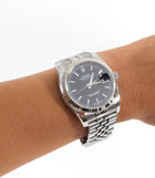 Rolex Oyster Perpetual Datejust 36 Jubilee Band Black Dial