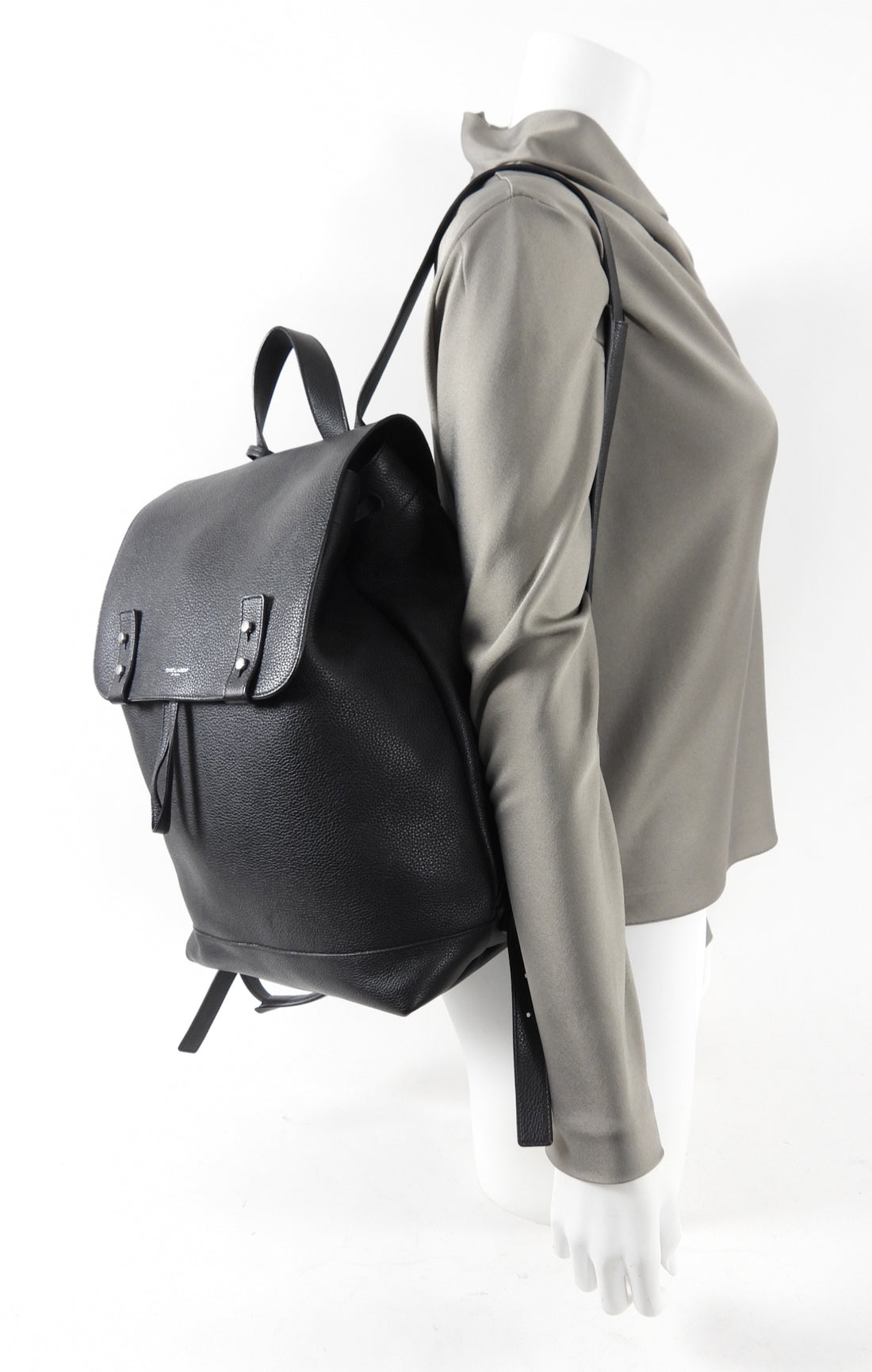SAINT LAURENT backpack in grained leather, Saint Laurent