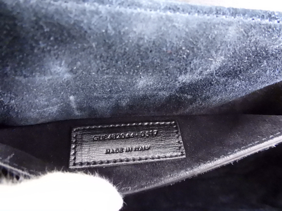 Saint Laurent Black Leather and Suede Bellechasse Crossbody Bag