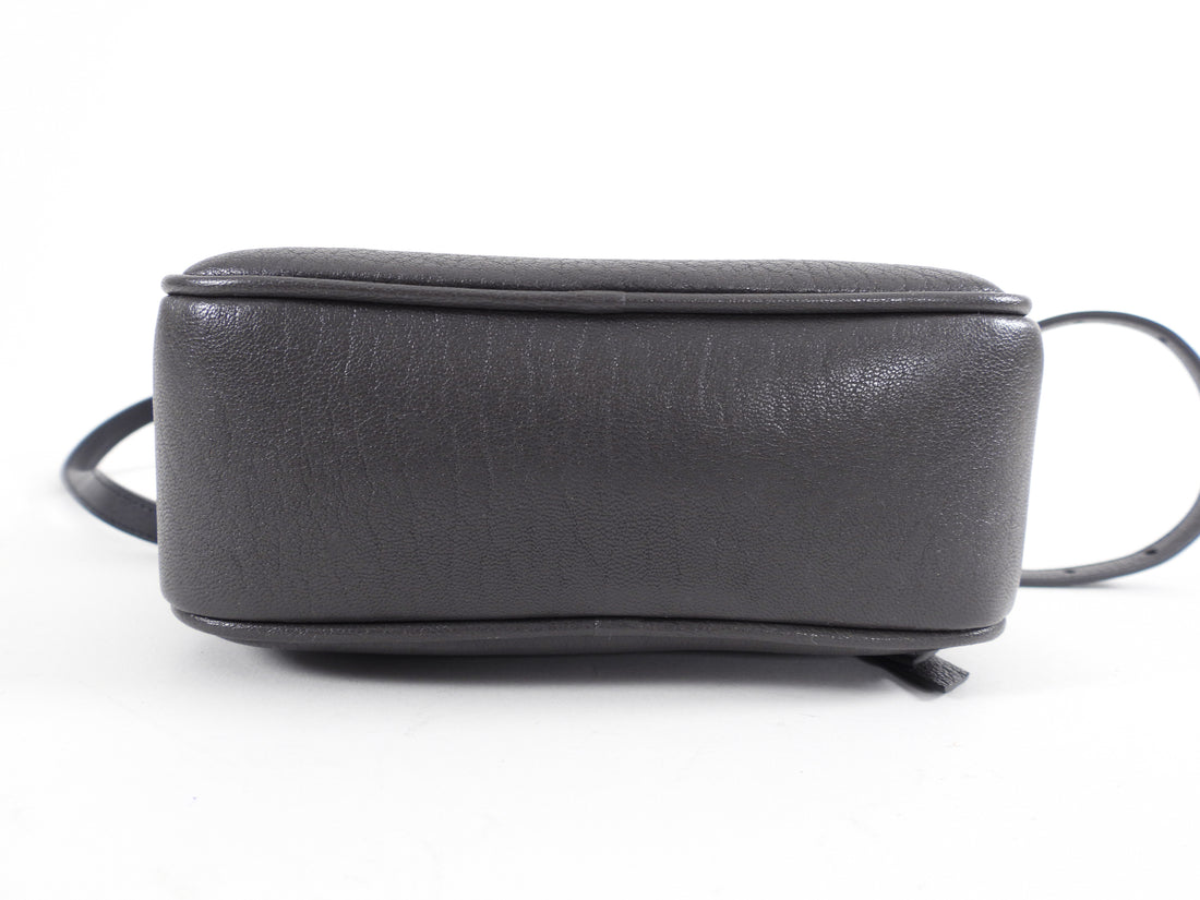 Saint Laurent Charcoal Grey Lou Tassel Belt Bag