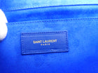 YSL Saint Laurent Electric Blue Classic Y Ligne Clutch Bag