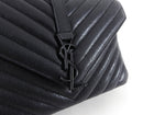 Saint Laurent College Medium Logo Chain Bag All Black