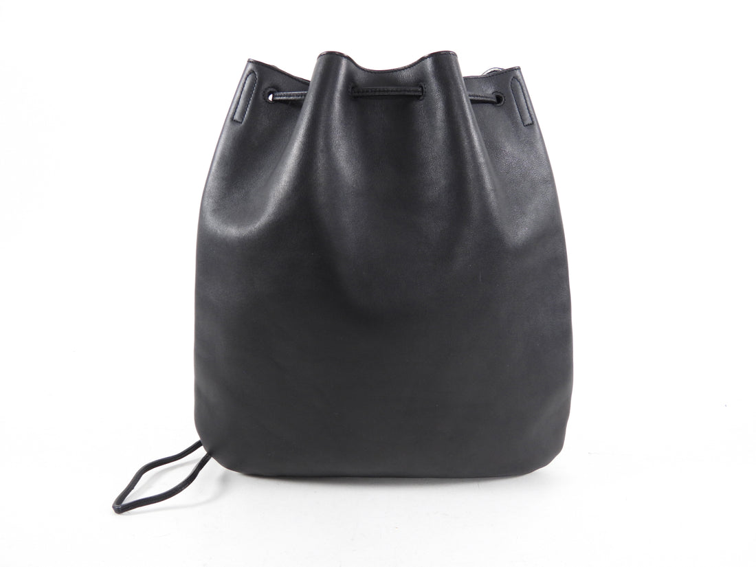 Saint Laurent Black Jen Flat Drawstring Bag