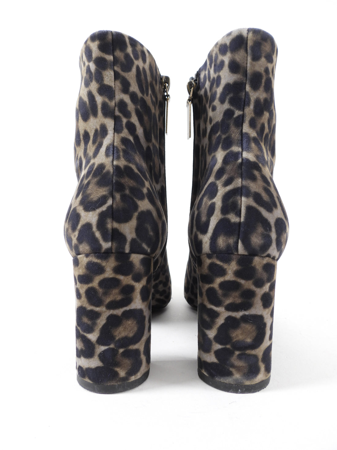 Saint Laurent Dark Slate Grey Leopard Pattern Ankle Boots - 9.5