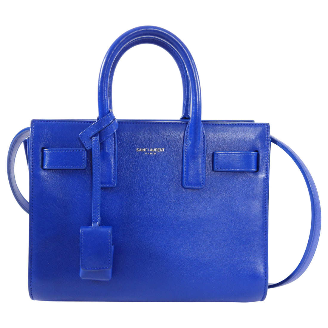 Saint Laurent Sac de Jour Nano Cobalt Blue Two-Way Bag