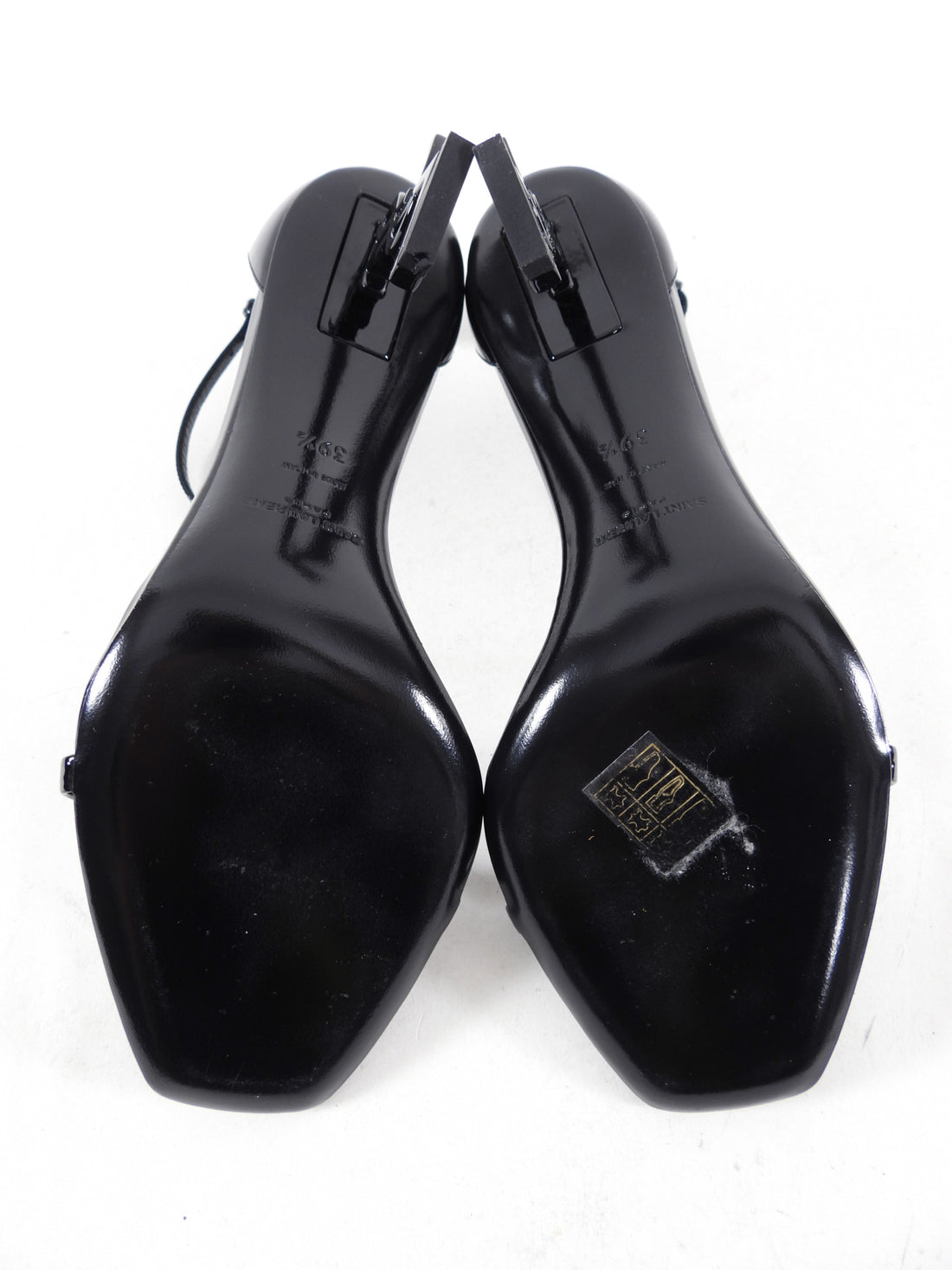 Saint Laurent Black Patent Opyum Sandals - 39.5 / 9