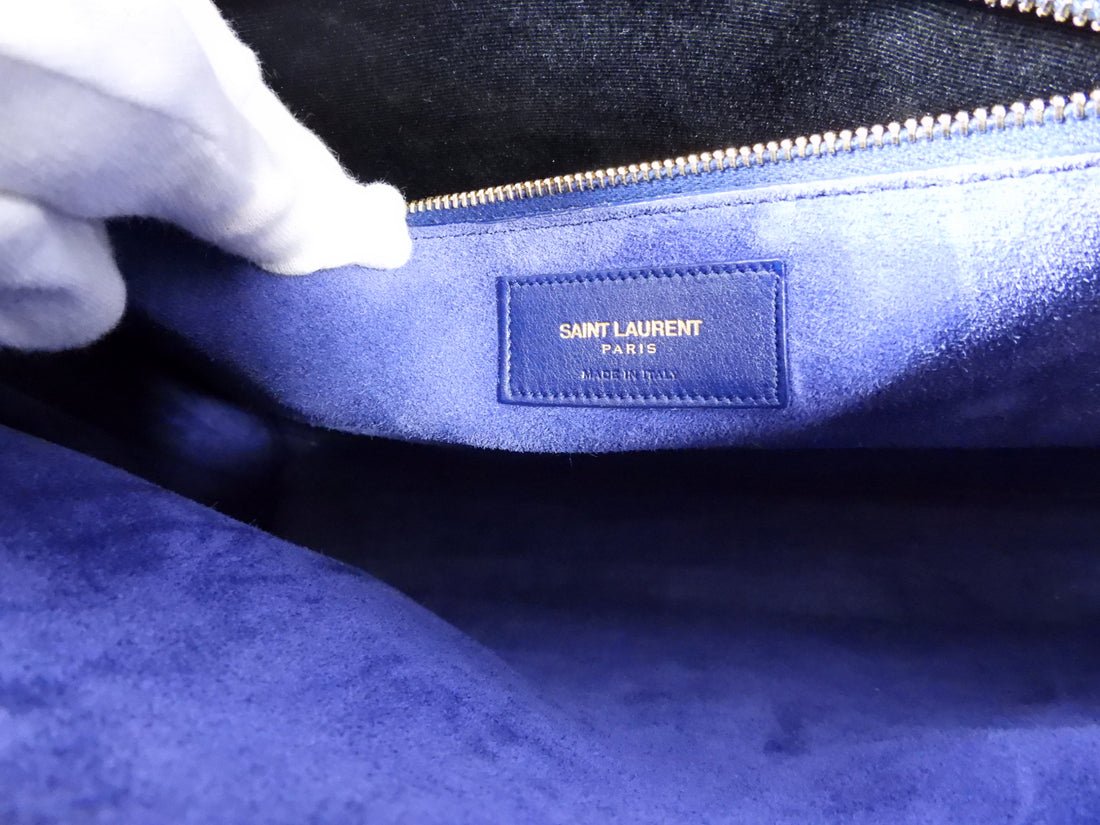 Saint Laurent Cobalt Blue Large Sac de Jour Tote Bag