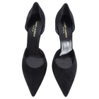 Saint Laurent Black Suede D’Orsay Heels Shoes - 40