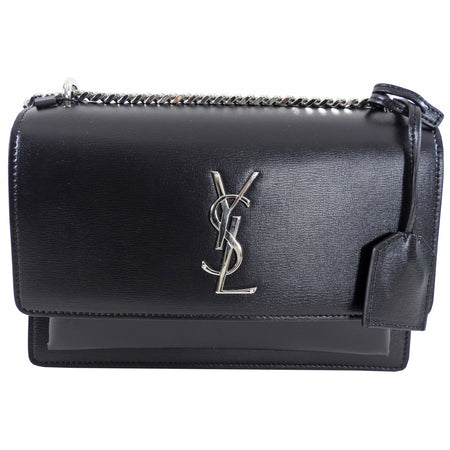 Saint Laurent Black Medium Sunset Bag SHW