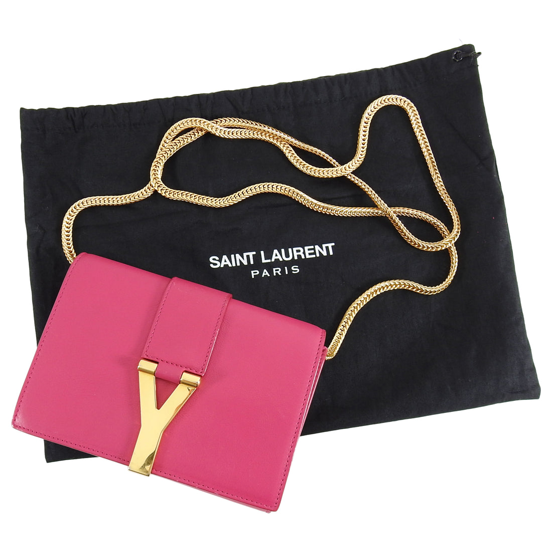 YSL Saint Laurent Pink Mini Sac Y Ligne Crossbody Bag