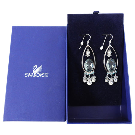 Swarovski Aqua Blue Crystal Drop Earrings