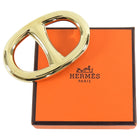Hermes Gold Chaine D’Ancre Scarf Ring in Box