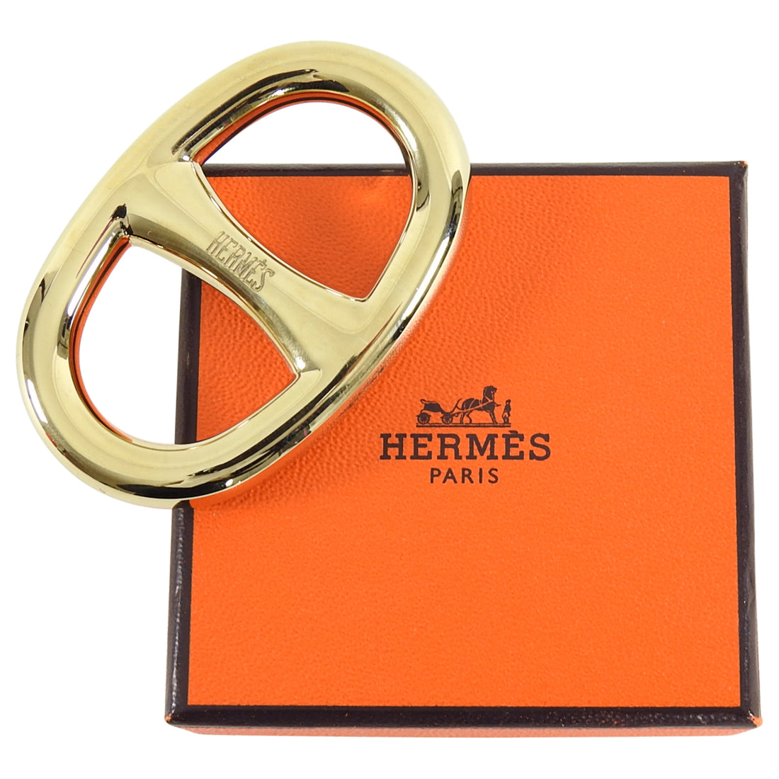 Hermès HERMES REGATE ANCHOR CHAIN SCARF RING H601004S GOLD SCARF RING  Golden Metal ref.808240 - Joli Closet