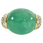 Seaman Schepps 18k Gold Emerald Diamond Gold Ball Cocktail Ring