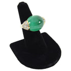 Seaman Schepps 18k Gold Emerald Diamond Gold Ball Cocktail Ring