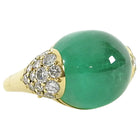 Seaman Schepps 18k Gold Emerald Diamond Gold Ball Cocktail Ring