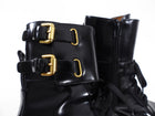 See by Chloe Black Ankle Lace Up Combat Boots - 36.5