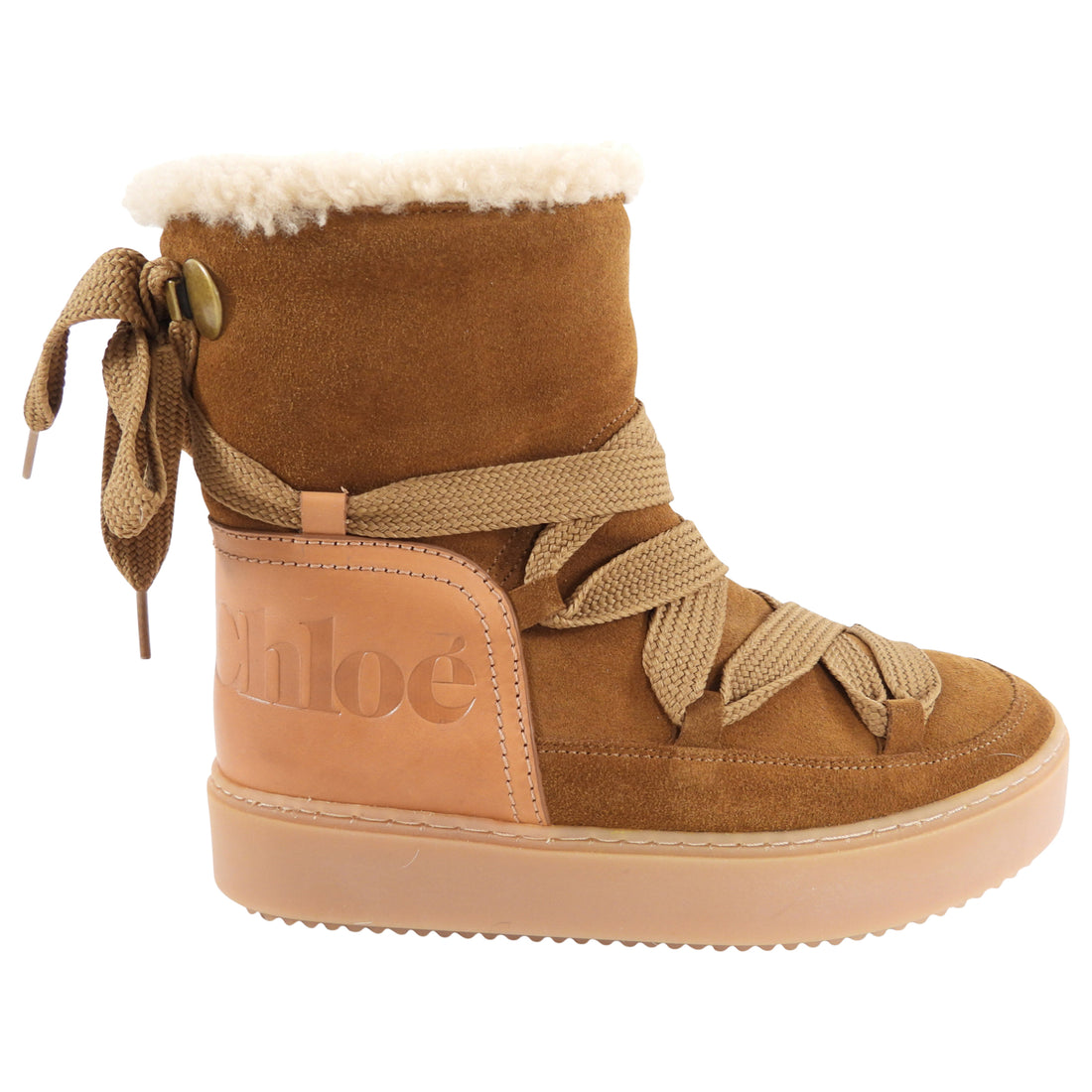 See by Chloe Tan Shearling Charlee Snow Boots - 6 / 6.5