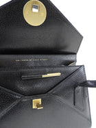 Smythson of Bond Street London Black Leather Hand Bag