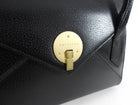 Smythson of Bond Street London Black Leather Hand Bag