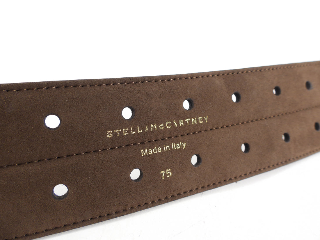 Stella McCartney Brown Leather Wide Belt - 27-29”