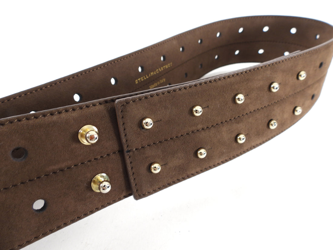 Stella McCartney Brown Leather Wide Belt - 27-29”