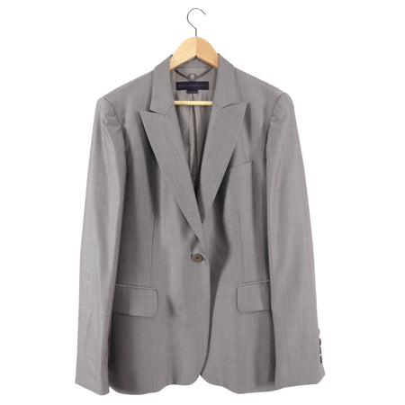 Stella McCartney Taupe Wool Blazer Jacket - L