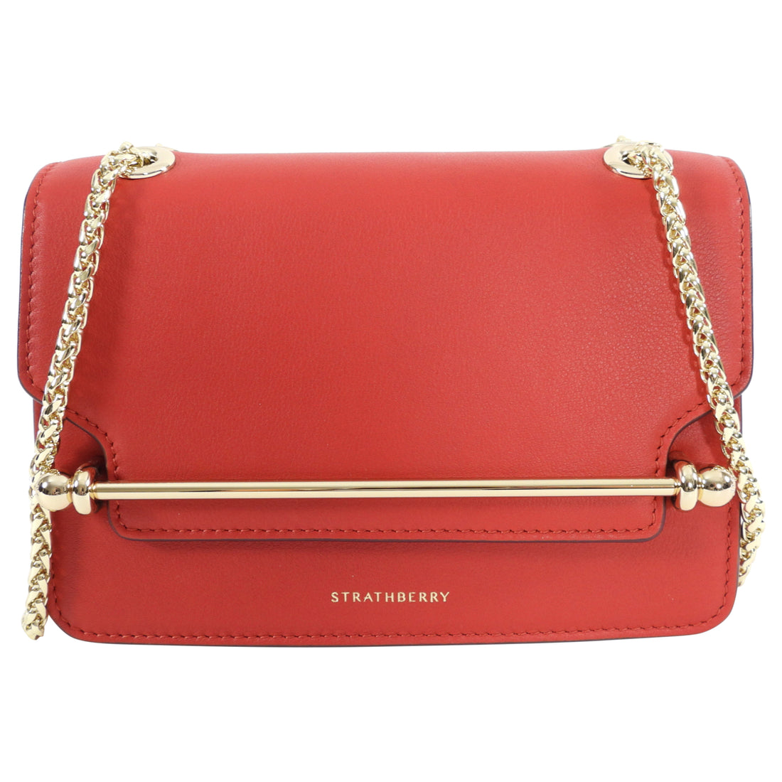 Strathberry Ruby Red East West Mini Crossbody Bag