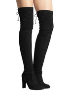 Stuart Weitzman Highline Over the Knee Black Suede Tall Boots - 6.5