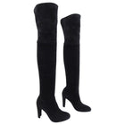 Stuart Weitzman Highline Over the Knee Black Suede Tall Boots - 6.5