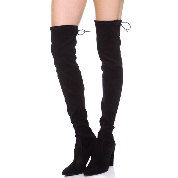 Stuart Weitzman High Street Stretch Suede Over The Knee Boots - 7