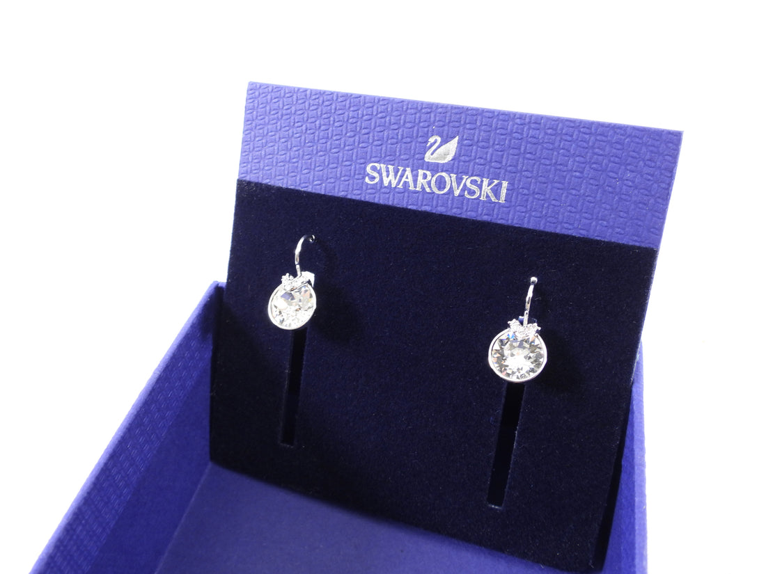 Swarovski Clear Round Crystal Earrings