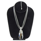 Swarovski Large Crystal Faceted Pedant Multi Chain Necklace
