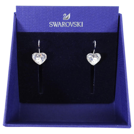 Swarovski Clear Crystal Heart Earrings