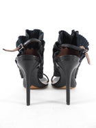 Tabitha Simmons Black Pleated Leather Heels - 37.5 / 7.5