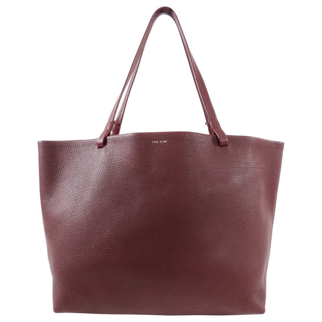 The Row Maroon Leather Park Tote Shopper Bag