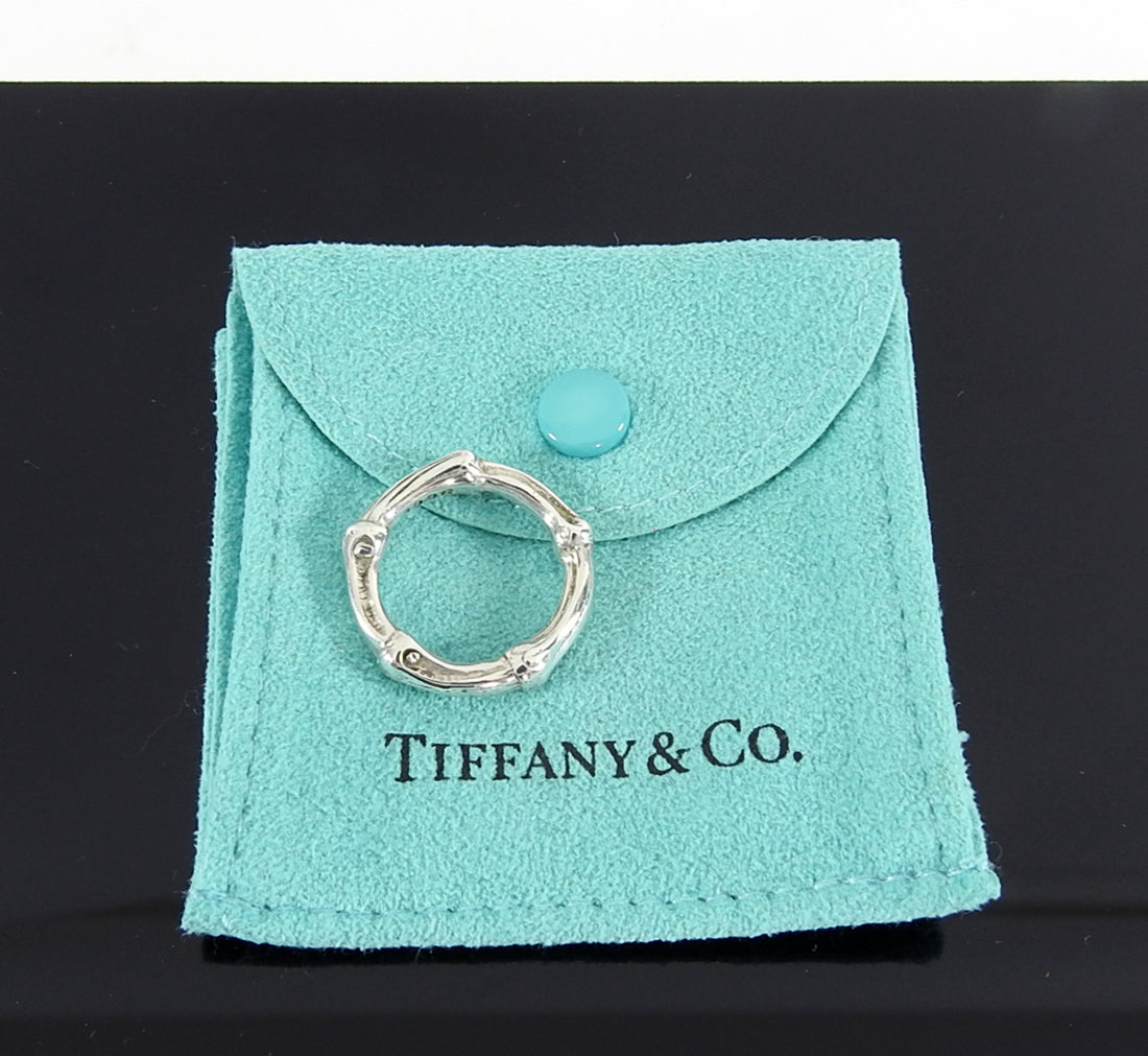 Tiffany and Co. Sterling Silver 1996 Vintage Bamboo Ring - 6