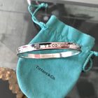 Tiffany and Co. Sterling Silver 1837 Oval Bangle Bracelet