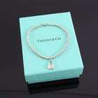 Tiffany and Co. Mini 1837 Sterling Bead Bracelet with Lock Charm