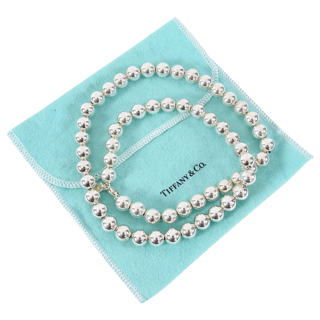 Tiffany and Co. Hardwear Long Sterling Silver Ball Bead Necklace