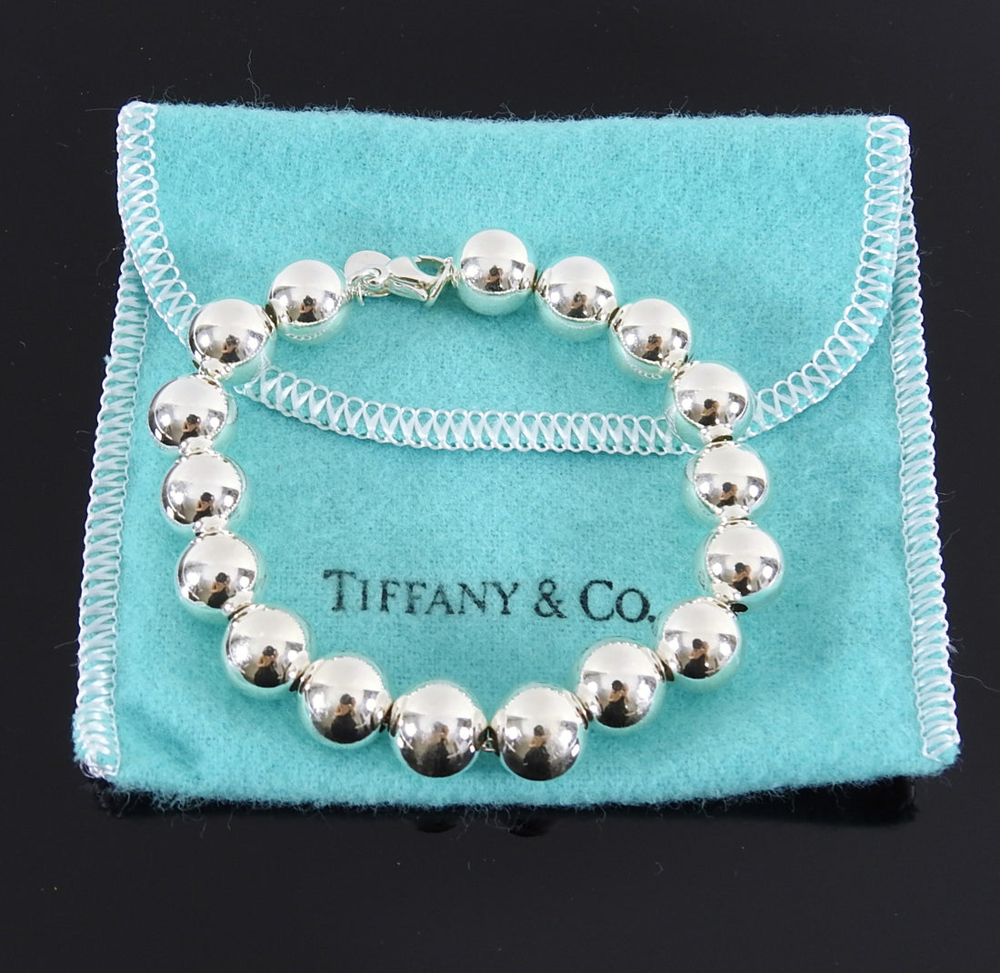 Tiffany and Co Sterling Silver 10mm Ball Bracelet 