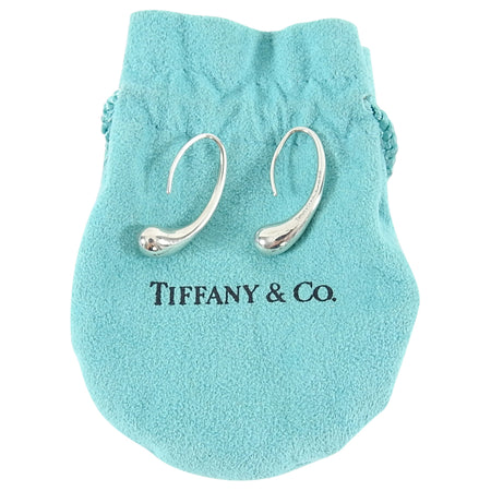 Tiffany & Co. Elsa Peretti Sterling Silver Tear Drop Earrings