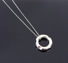 Tiffany and Co. Frank Gehry Sterling Tube Ring Pendant Necklace
